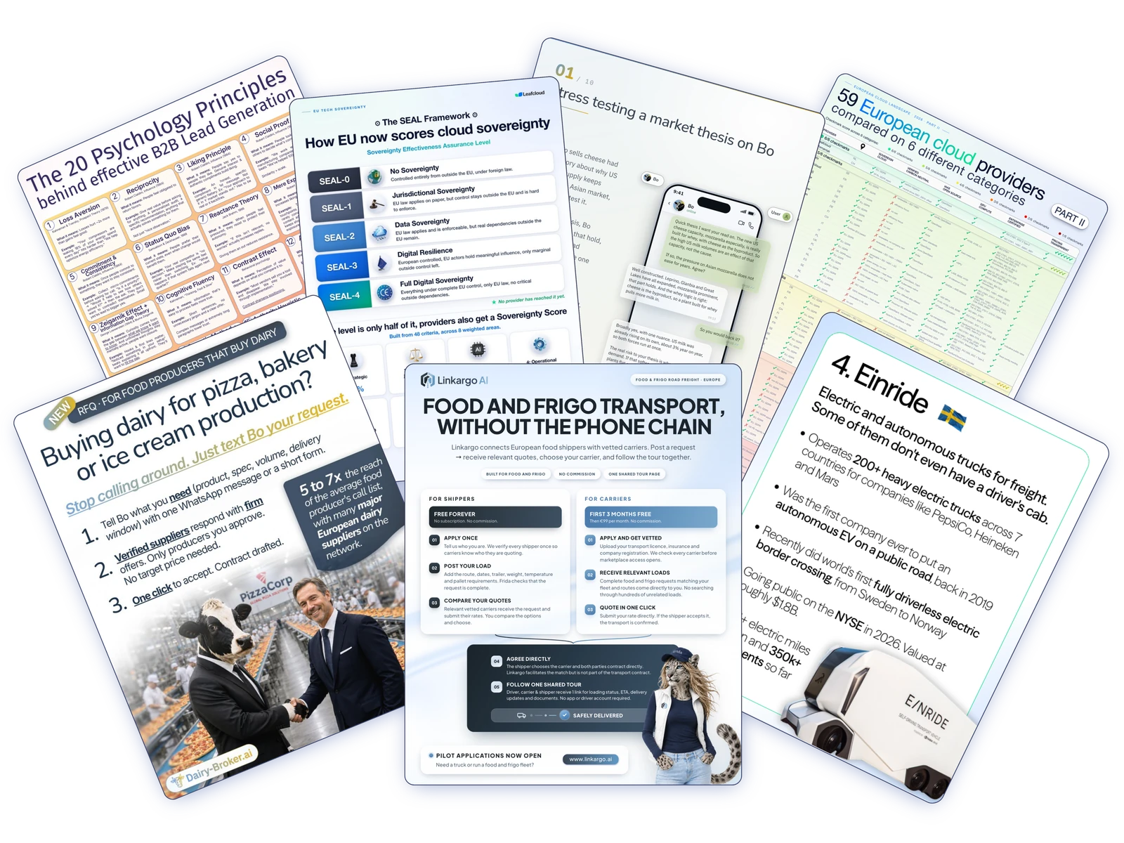 A fan of LinkedIn posts and carousels written for clients